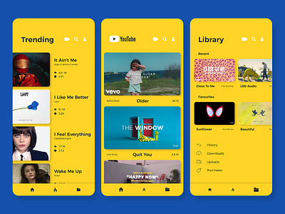 When youtube met yellow ahamad anas anchus colors concept interface ui design uidesign youtube