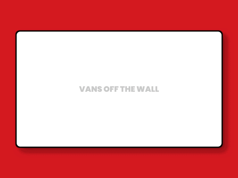 VANS OFF THE WALL animation colors interaction interface landing motion typography ui ui design vans web design