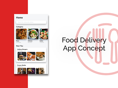 Food Delivery App Concept design food delivery app ui ux