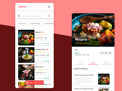 GFree app design product design ui ux