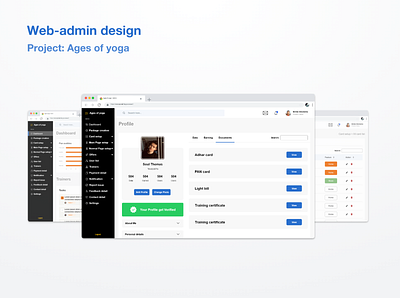 Ages of yoga - Admin branding design design thinking interaction design minimal trainer ui ui design uiux user experience user interface ux ux design uxui workout yoga day