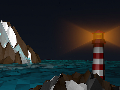 Lighthouse cinema 4d lighthouse low poly poly polygons render