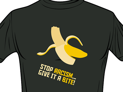 Stop racism... Give it a bite! all men are equal banana barcelona bite racism dani alves equality no to racism racism soccer stop racism t shirt tolerance