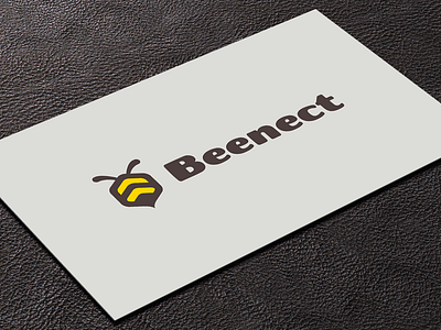 Beenect bee beenect logo logotype mark wordmark