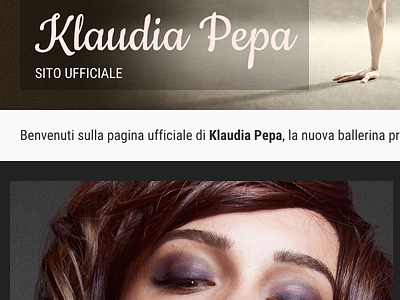 Klaudia Pepa homepage responsive site web design website