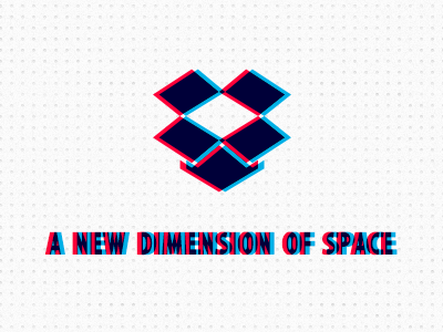 Dropbox: A new dimension of space 3d dropbox logo