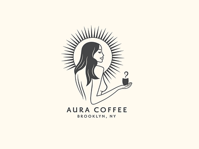 Aura Coffee Brooklyn logo logo design