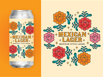 Mexican Lager beer label label packaging
