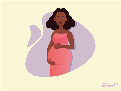 Mums& Mothers // Pregnant Woman Artwork illustration web