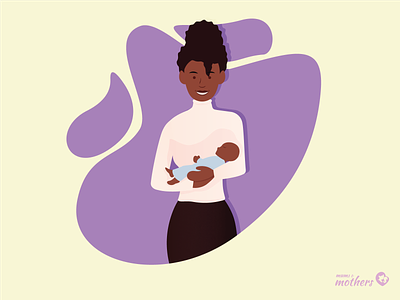 Mums & Mothers // Woman & Baby Artwork illustration web