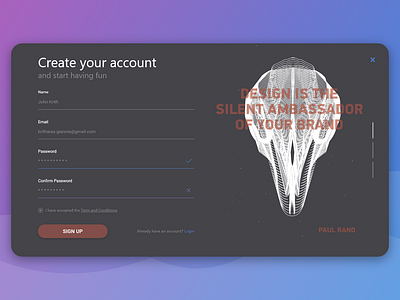 Daily Ui  001 Sign Up
