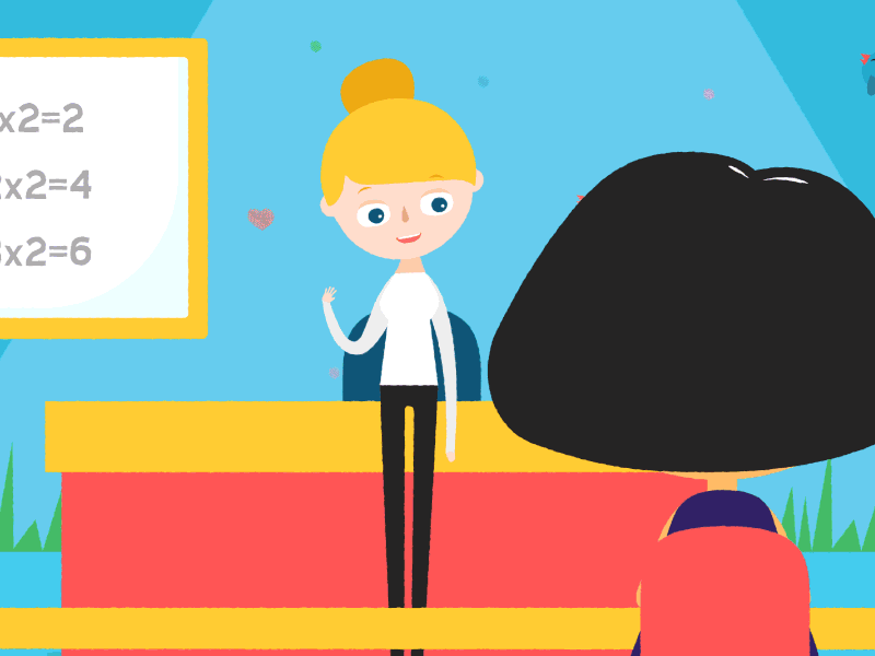 NSPCC - Classroom character animation classroom fab design flat design girl nspcc teacher