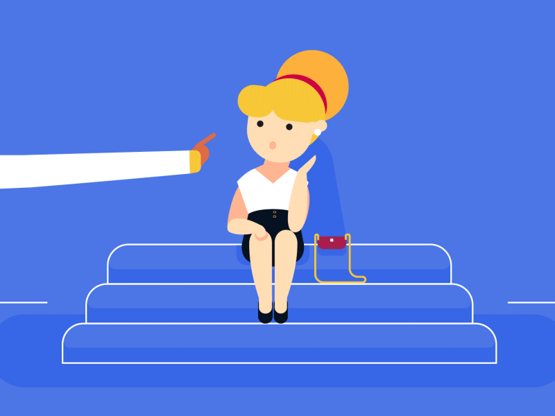 A new friend startled stairs friend ui surprise tablet sad characters flat design homie fabdesign