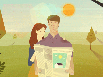 Read all about it! cel animation family clean energy characters texture 2d animation classic animation blender fab design 3d animation solar energy animation