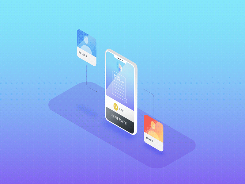 Paying with crypto smartphone isometric phone gradients 3d vector ux ui design explainer motion graphics 2d animation flat design motion design fab design
