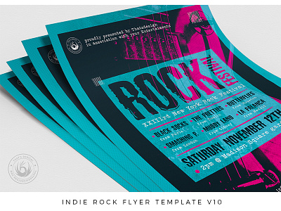 Indie Rock Flyer Template V10 by Lionel Laboureur on Dribbble