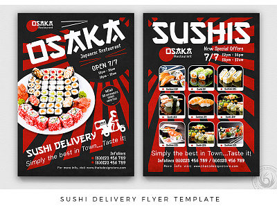 Sushi Delivery Flyer Template
