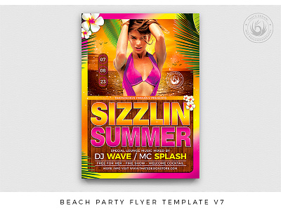 Beach Party Flyer Template V7