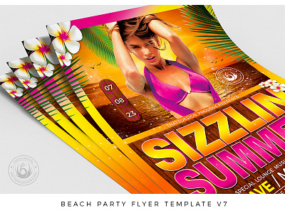 Beach Party Flyer Template V7 By Lionel Laboureur On Dribbble