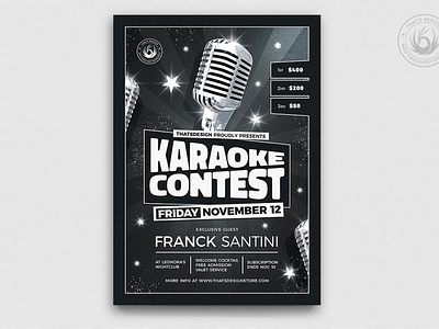 Karaoke Flyer template V12