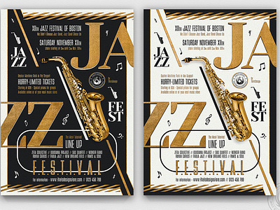 Golden Jazz Flyer Template V3