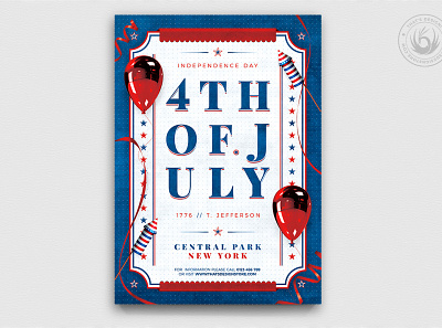 Independence Day Flyer Template V3 4th july 4thofjuly america celebration club day elegant flyer independence labor memorial party patriotic photoshop poster psd template typographic united states usa