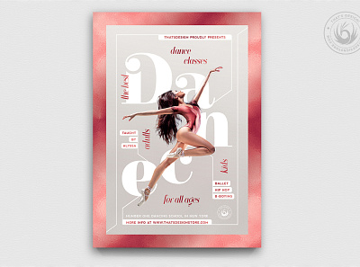 Dance Classes Flyer Template V4 ballet classes classic classical classy club dance dancing elegant exhibition flyer lessons modern photoshop poster school show stylish teaching template