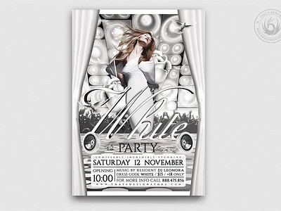 White Party Flyer Template V1