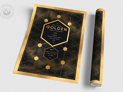 Black and Gold Flyer Template V21 by Lionel Laboureur on Dribbble