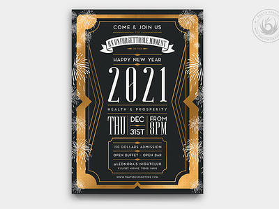 New Year Flyer Template V8