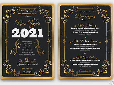 New Year Menu Template