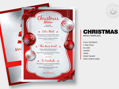 Christmas Menu Template V4 by Lionel Laboureur on Dribbble