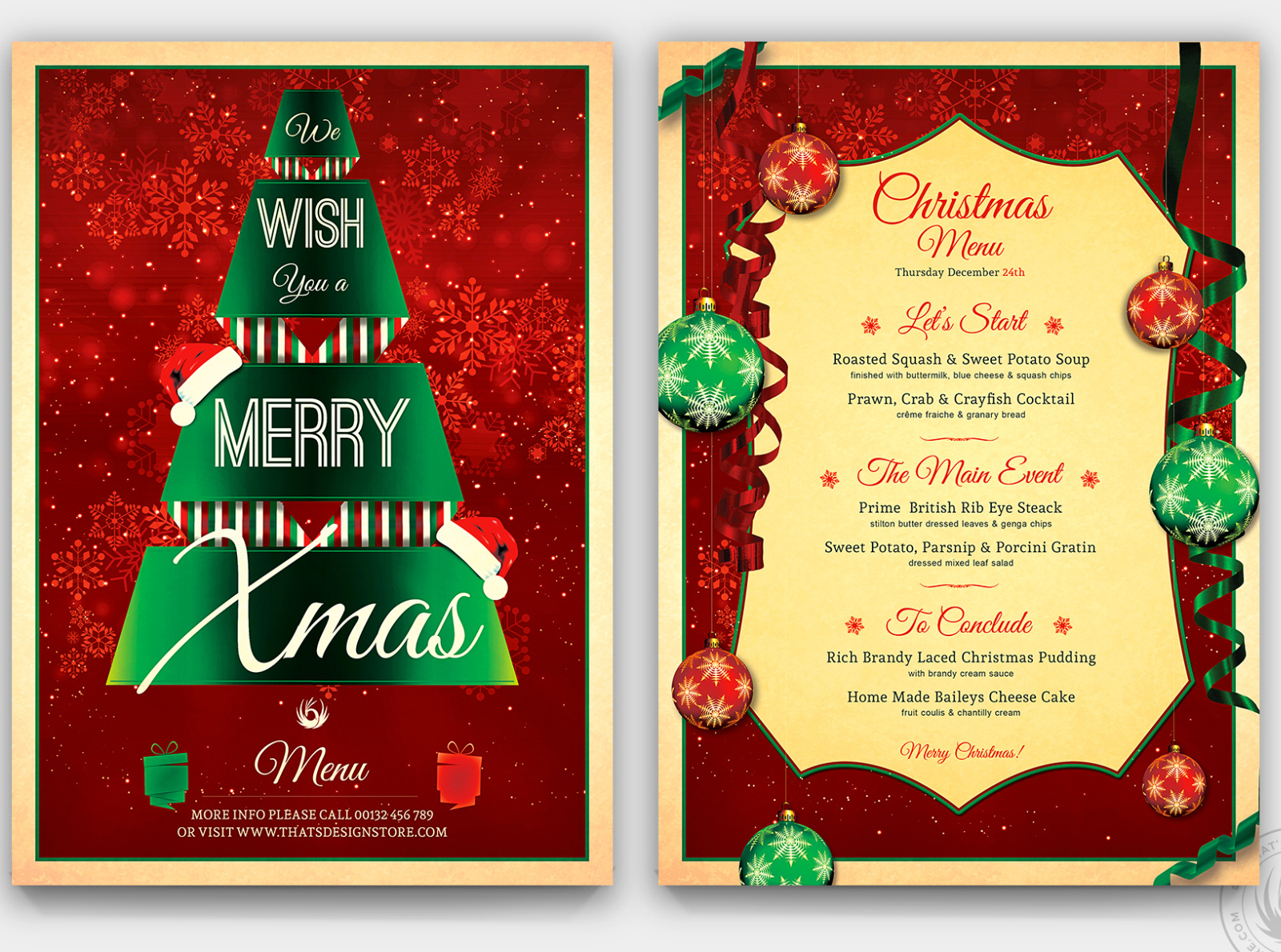 Christmas Menu Template V7 By Lionel Laboureur On Dribbble