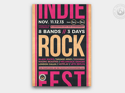 Indie Rock Flyer Template V12