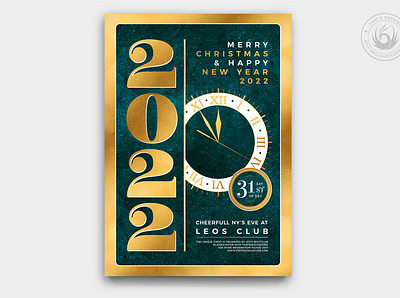 New Year Flyer Template V13 card celebration christmas classy club design elegant flyer gold golden invitation ne yers eve new year new year eve party photoshop poster psd template vip