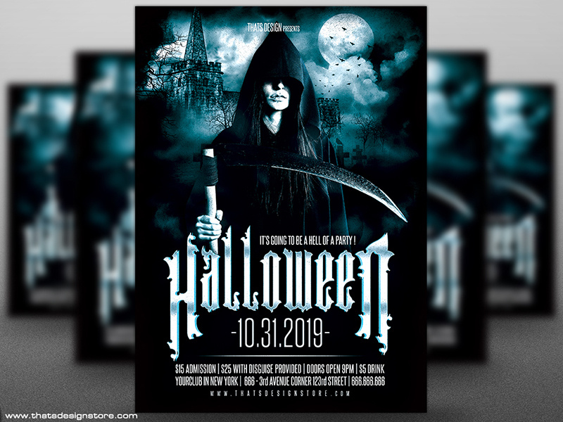 halloween flyer template v8 by lionel laboureur dribbble dribbble