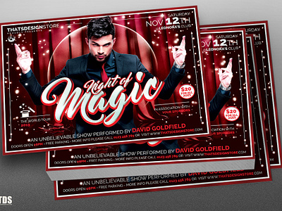 Magic Show PSD Flyer Template #9428 - Styleflyers