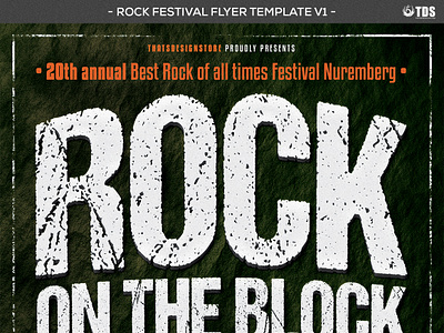 Rock Festival Flyer Template V1 by Lionel Laboureur for Thats Design ...