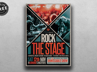 Free Rock The Stage Flyer Template