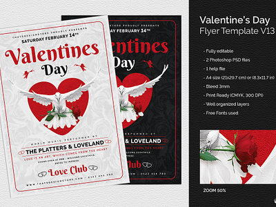 Valentines Day Flyer Template V13 by Lionel Laboureur for Thats Design ...