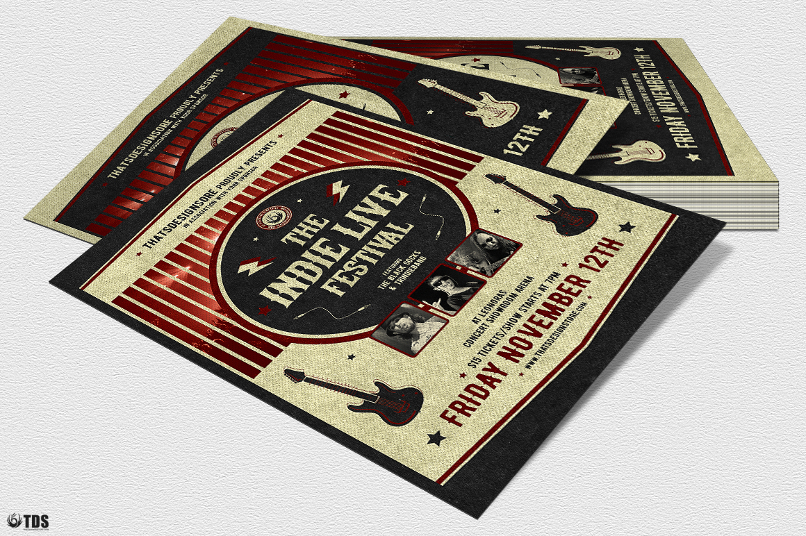 Indie Live Festival Flyer Template V2 by Lionel Laboureur for Thats ...