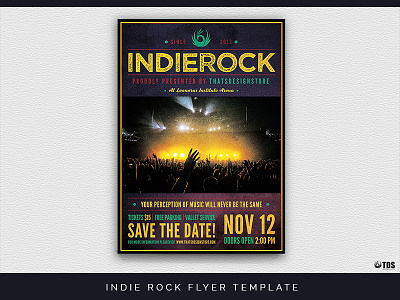 Indie Rock Flyer Template band concert fest festival flyer indie live performer poster rock template thatsdesignstore