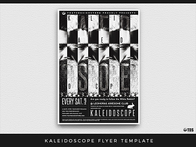 Kaleidoscope Flyer Template abstract artistic club dj electro flyer kaleidoscope nightclub party strange thatsdesignstore weird