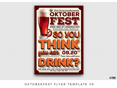 Oktoberfest Flyer Template V9 bavaria beer fest festival flyer german germany munich oktoberfest party poster thatsdesignstore