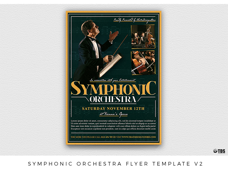 Symphonic Orchestra Flyer Template V2 by Lionel Laboureur for Thats ...