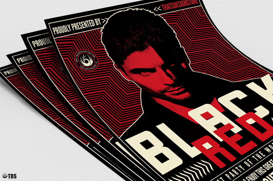 Dribbble - 02_black_and_red_flyer_template_v3.jpg by Lionel Laboureur