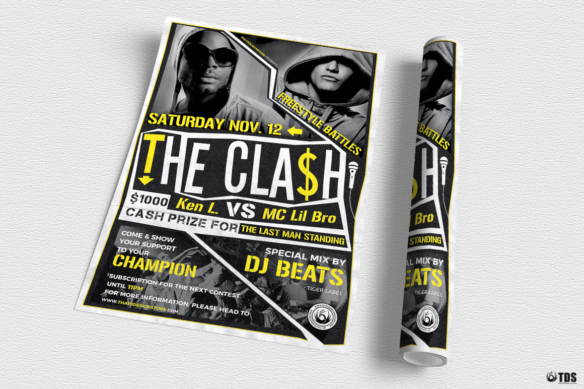 Freestyle Rap Battle Flyer Template V2 By Lionel Laboureur For Thats ...