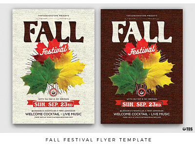 Fall Festival Flyer Template autumn equinox event fall festival flyer forest harvest nature party poster thatsdesignstore