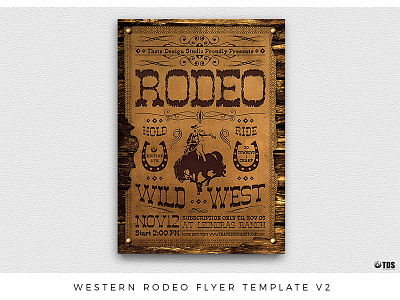 Western Rodeo Flyer Template V2