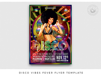 Disco Vibes Fever Flyer Template